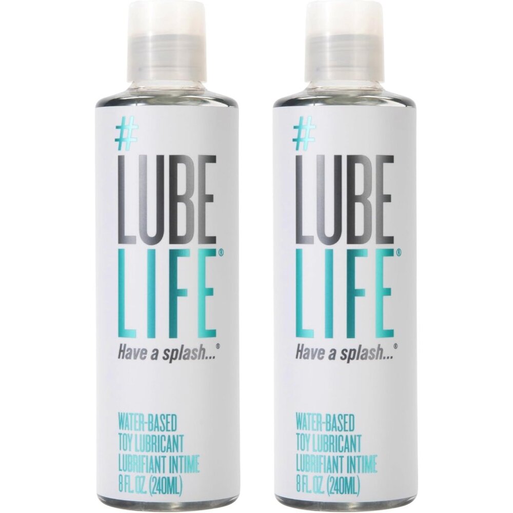 Water-Based Toy Lube, 8oz 2 Pack Toy-Safe Personal Lubricant For Men, Women &